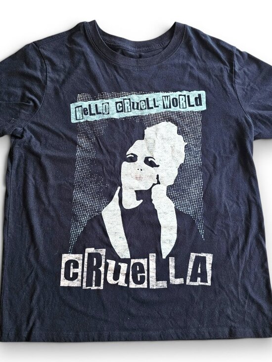 Disney Tops - Disney Cruella Womens Tshirt Top Hello Cruell World Black 101 Dalmatians Size L